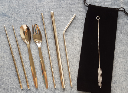 Zero Waste Straws & Cutlery Set