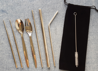 Zero Waste Straws & Cutlery Set